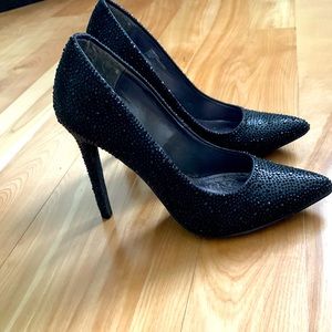 Diba black gem 💎 stone stilettos 👠
